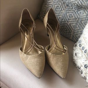 J. Renee Gold Kitten Heels